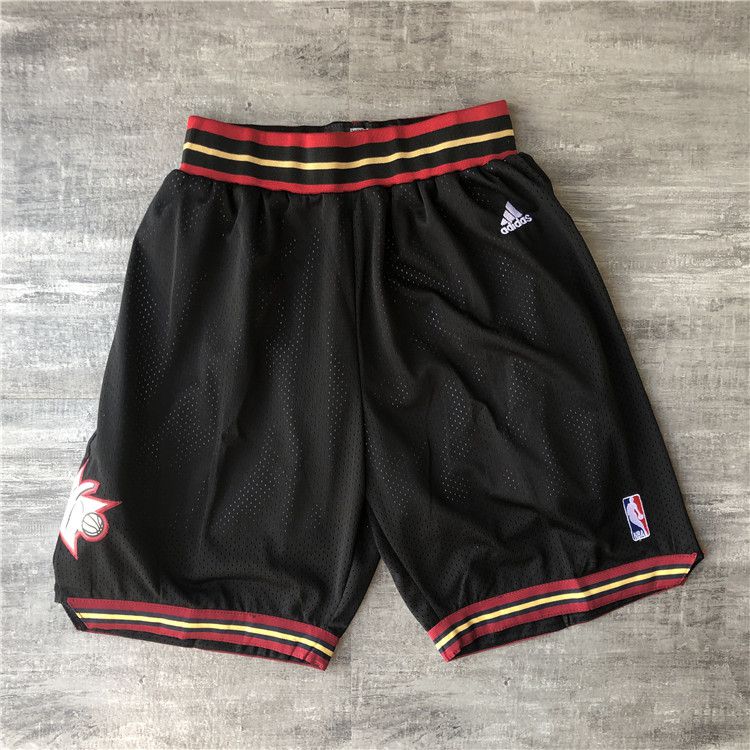 Men NBA Philadelphia 76ers Black Adidas Shorts 0416->philadelphia 76ers->NBA Jersey